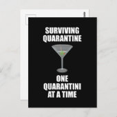 Quarantaine één Quarantini tegelijk overleven Briefkaart (Voorkant / Achterkant)