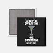 Quarantaine één Quarantini tegelijk overleven Magneet (Voorkant / Achterkant)