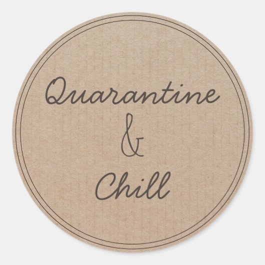 Quarantaine en koude | Thuis blijven Ronde Sticker (Voorkant)
