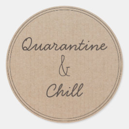Quarantaine en koude | Thuis blijven Ronde Sticker