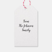 Quarantaine Gewichtstoename Santa vast in schoorst Cadeaulabel (Achterkant)