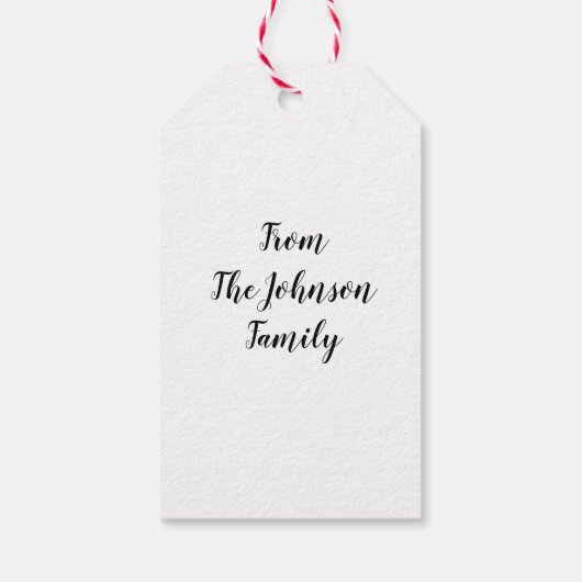 Quarantaine Gewichtstoename Santa vast in schoorst Cadeaulabel (Achterkant)