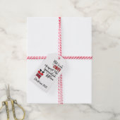 Quarantaine Gewichtstoename Santa vast in schoorst Cadeaulabel (Met Touw)