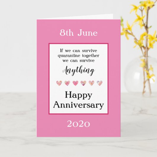 Quarantaine Jubileum Kaart (Gele Bloem)