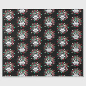 Quarantaine kerst gedecorbeerd Covid Pathogen Mask Cadeaupapier (Vlak)