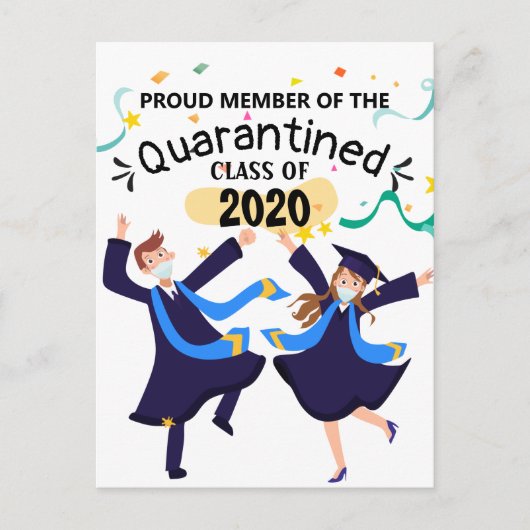 Quarantaine klasse van 2020 briefkaart (Voorkant)