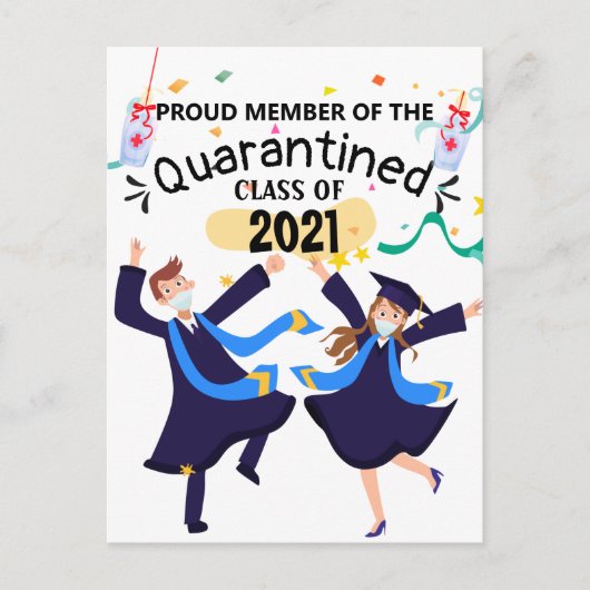 Quarantaine klasse van 2021 briefkaart (Voorkant)