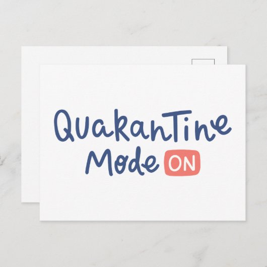 Quarantaine Mode aan Briefkaart (Voorkant / Achterkant)