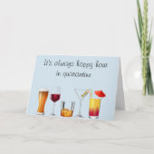 Quarantaine Sociale Afstands Happy Hour Kaart (Voorkant)