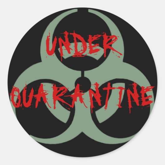 Quarantaine-Sticker Ronde Sticker (Voorkant)