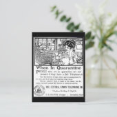  quarantaine telefoon advertentie grappig briefkaart (Staand voorkant)