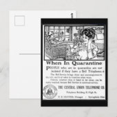  quarantaine telefoon advertentie grappig briefkaart (Voorkant / Achterkant)