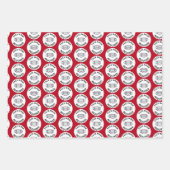 Quarantaine Trio COVID Pandemic Kerstset Gift Inpakpapier Vel (Voorkant 3)