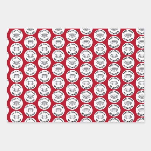 Quarantaine Trio COVID Pandemic Kerstset Gift Inpakpapier Vel (Voorkant 3)