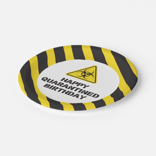 Quarantaine Verjaardag Borden Papieren Bordje (Gekanteld)