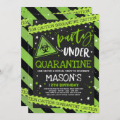 Quarantaine Verjaardagsfeest Uitnodiging Virtual Z (Voorkant / Achterkant)