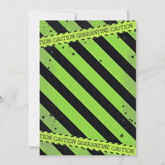 Quarantaine Verjaardagsfeest Uitnodiging Virtual Z (Achterkant)