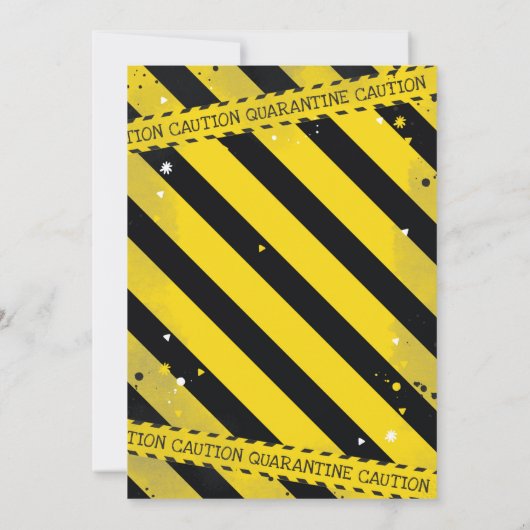 Quarantaine Verjaardagsfeest Uitnodiging Virtual Z (Achterkant)