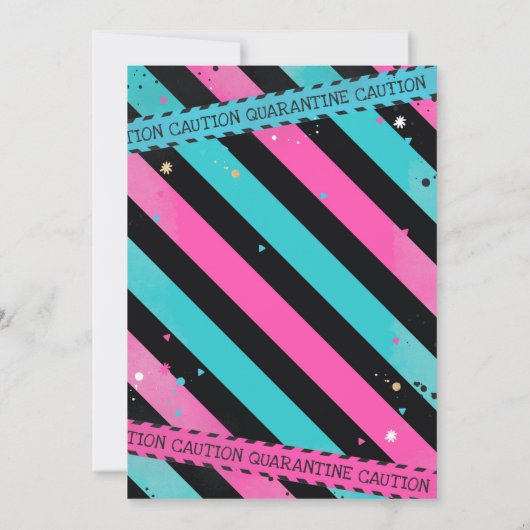 Quarantaine Verjaardagsfeest Uitnodiging Virtual Z (Achterkant)