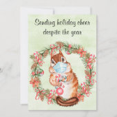 Quarantaine verzendt vakantiewoning ondanks jaar feestdagenkaart (Voorkant)