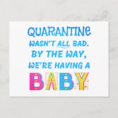 Quarantaine was niet helemaal slecht. We hebben ee Aankondigingskaart (Voorkant)