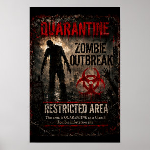 Quarantaine Zombie-uitbraak – Verboden Gebied Poster