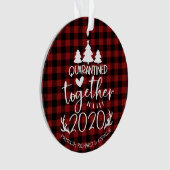 Quarantated Together Cute Covid Pandemic Kerstmis Ornament (voorkant)