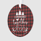 Quarantated Together Cute Covid Pandemic Kerstmis Ornament (voorkant)