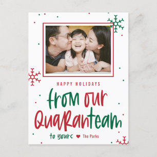 Quaranteam EDITABLE COLOR Holiday Card Briefkaart