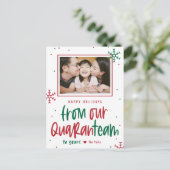 Quaranteam EDITABLE COLOR Holiday Kaart Briefkaart (Staand voorkant)