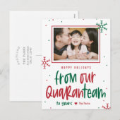 Quaranteam EDITABLE COLOR Holiday Kaart Briefkaart (Voorkant / Achterkant)