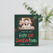 Quaranteam EDITABLE COLOR Holiday Kaart Briefkaart (Staand voorkant)