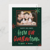 Quaranteam EDITABLE COLOR Holiday Kaart Briefkaart (Voorkant / Achterkant)