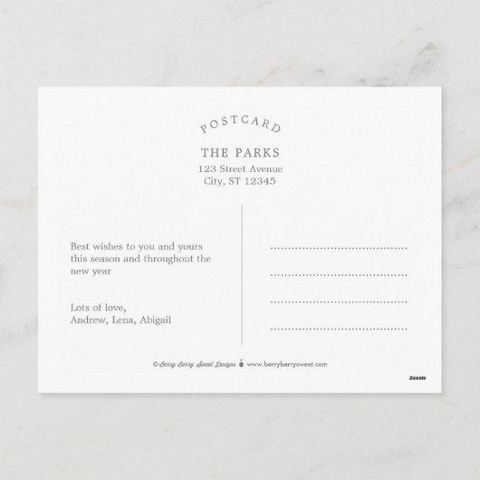 Quaranteam EDITABLE COLOR Holiday Kaart Briefkaart (Achterkant)