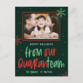 Quaranteam EDITABLE COLOR Holiday Kaart Briefkaart (Voorkant)