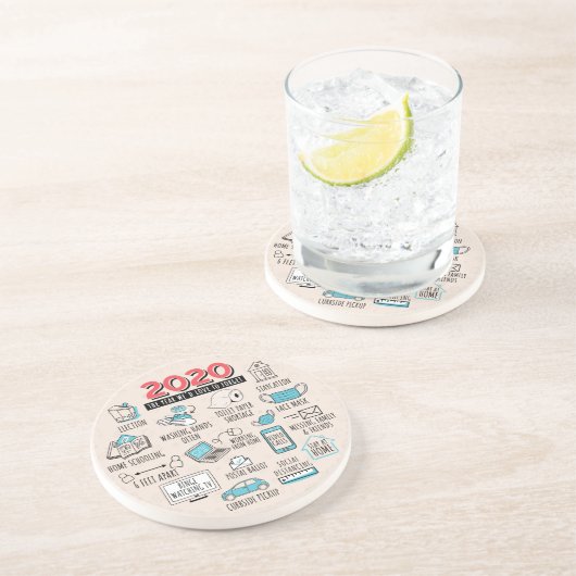 Quarantine 2020 Activities Herdenking Zandsteen Onderzetter (Zijkant)