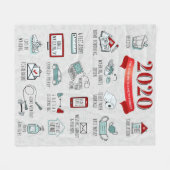 Quarantine 2020 herdenkingskerst fleece deken (Voorkant (Horizontaal))