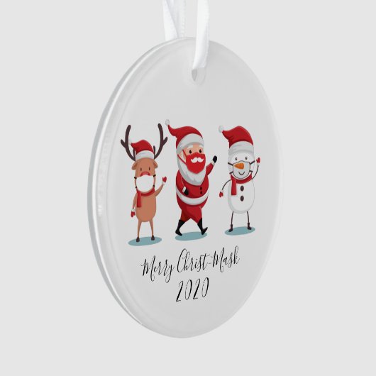 Quarantine 2020 Merry Christmask Manuscript Ornament (voorkant)