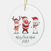 Quarantine 2020 Merry Christmask Script Keramisch Ornament (Links)