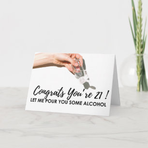 Quarantine 21 Birthday Card Funny Hand Sanitizer Kaart