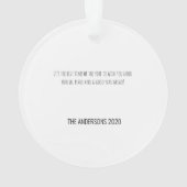 Quarantine Activities 2020 Personalized Kerstmis Ornament (achterkant)