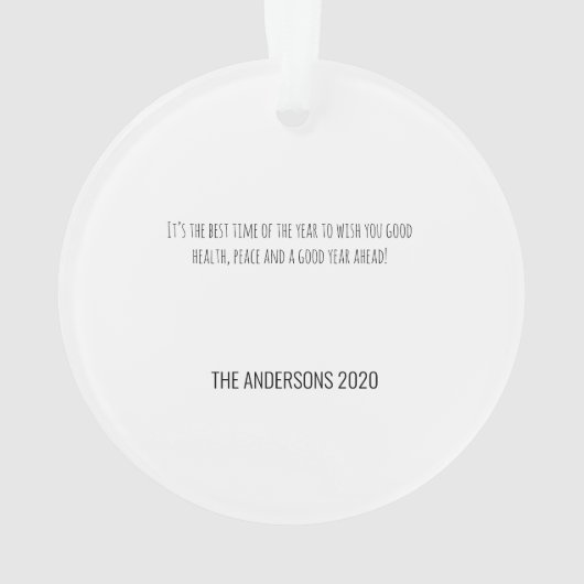 Quarantine Activities 2020 Personalized Kerstmis Ornament (achterkant)