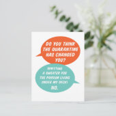 Quarantine Activity Knitting Possum a Sweater Briefkaart (Staand voorkant)