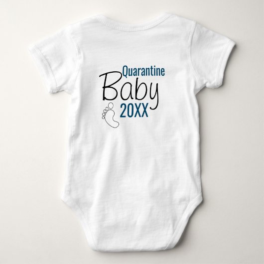 Quarantine Baby Boy Outfit Romper (Achterkant)