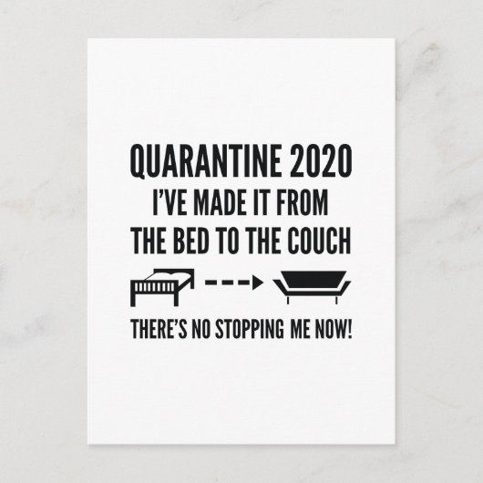 Quarantine Bed Couch Briefkaart (Voorkant)
