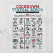 Quarantine Bingo Lockdown Activities (Voorkant / Achterkant)