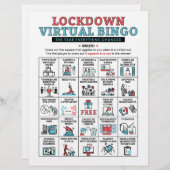 Quarantine Bingo Lockdown Activities (Voorkant / Achterkant)