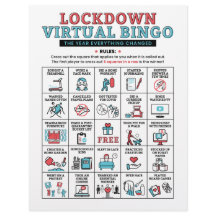 Quarantine Bingo Pandemic Lockdown Activities