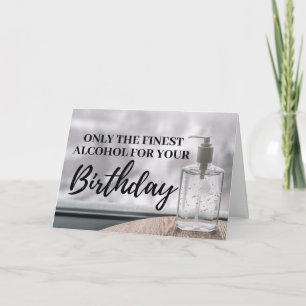 Quarantine Birthday Card Funny Hand Sanitizer Kaart