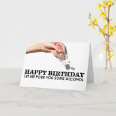 Quarantine Birthday Card Funny Hand Sanitizer Kaart (Gele Bloem)